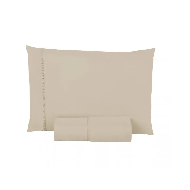 Jogo de Cama Lençol Iza Solteiro 2 Peças Micropercal 300 Fios Modelo Clássico Bege - Clara luz decora - Cama, Mesa E Banho