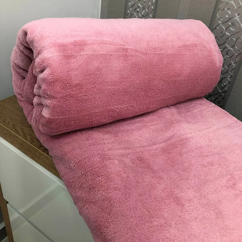 Cobertor Manta Aconchego Solteiro Ultrasoft Dupla Face - Rosa - 100% Poliéster