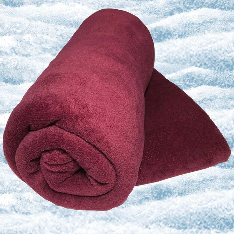 Cobertor Manta Aconchego King Ultrasoft Dupla Face - Vinho - 100% Poliéster