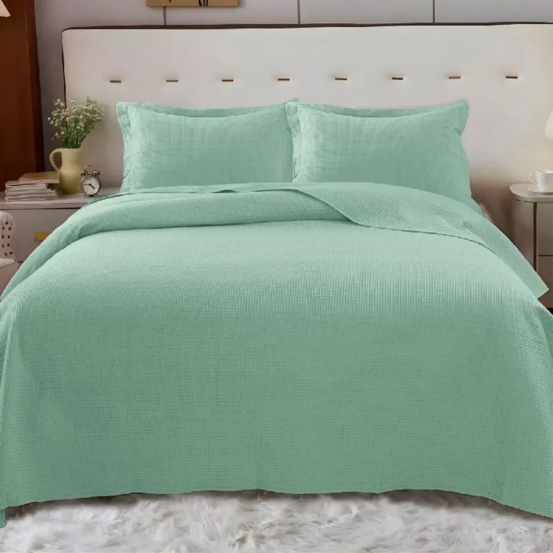 Cobre Leito Colcha Sublyme Casal 3 Peças - Verde - 100% Poliéster