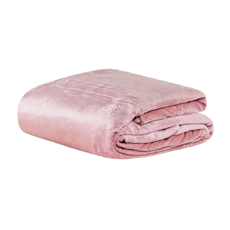 Cobertor Coberta Peletizado Queen Ultrasoft Alto Relevo Dupla Face - Pink - Casa Show Enxovais - Cama, Mesa E Banho