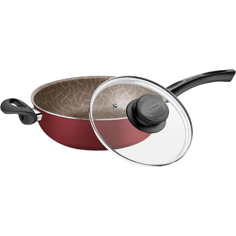 Fritadeira Funda 26Cm Tramontina Alumínio Vermelho 3,6L