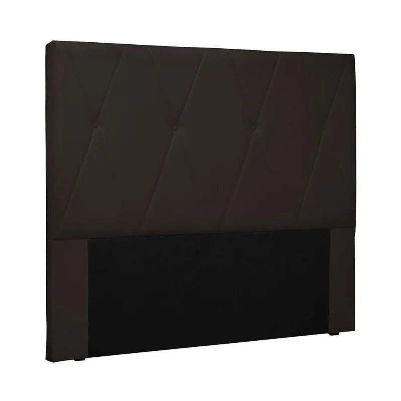 Cabeceira Elisa para Cama Box Queen 160cm Estrutura MDF Estofada em Corino Marrom Loja Sheep