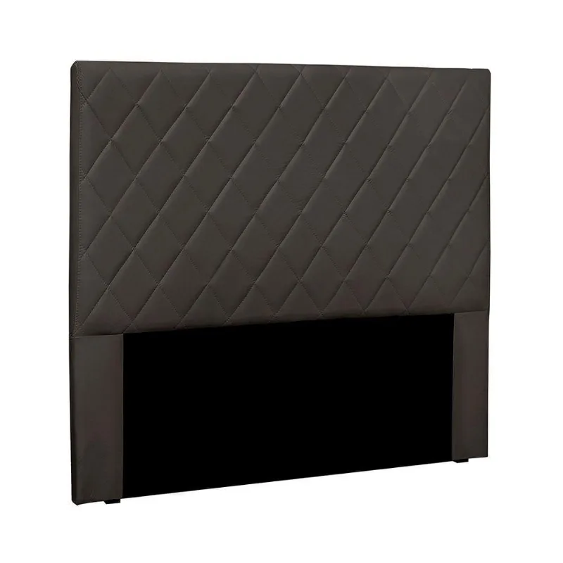 Cabeceira Queen Tina Estofada Fixação no Box MDF-MDP Revestida em Suede Cinza Loja Sheep