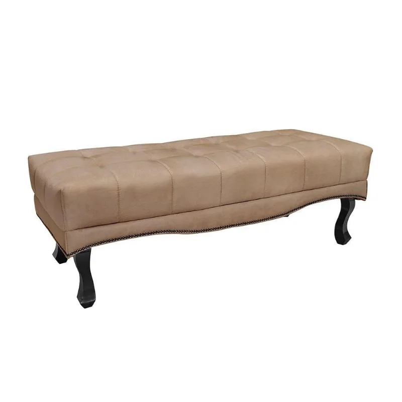 Calçadeira Recamier Casal King Alba 195cm Suede Creme Loja Sheep