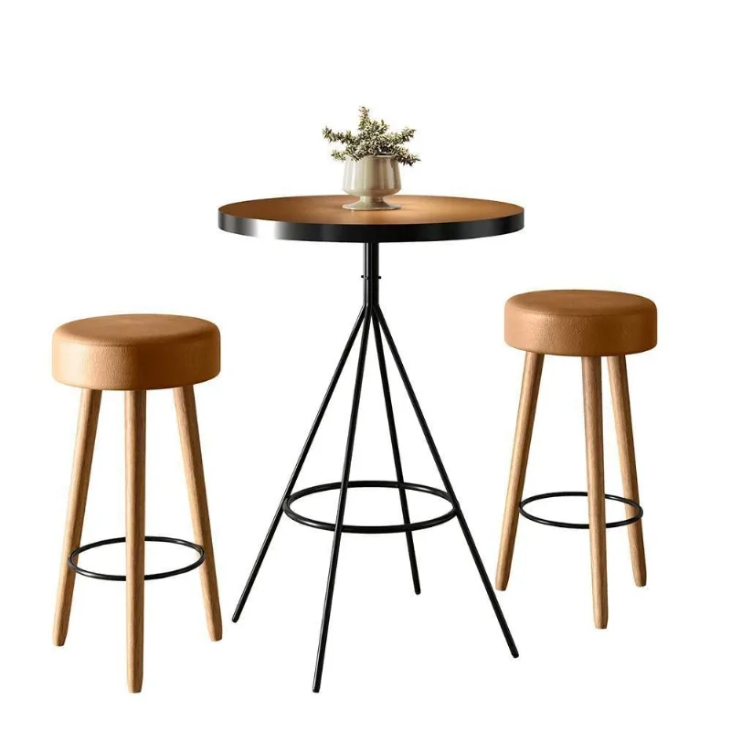 Conjunto Mesa Bistrô Viena 2 Lugares com Banquetas Londres Couríssimo Amarula Loja Sheep