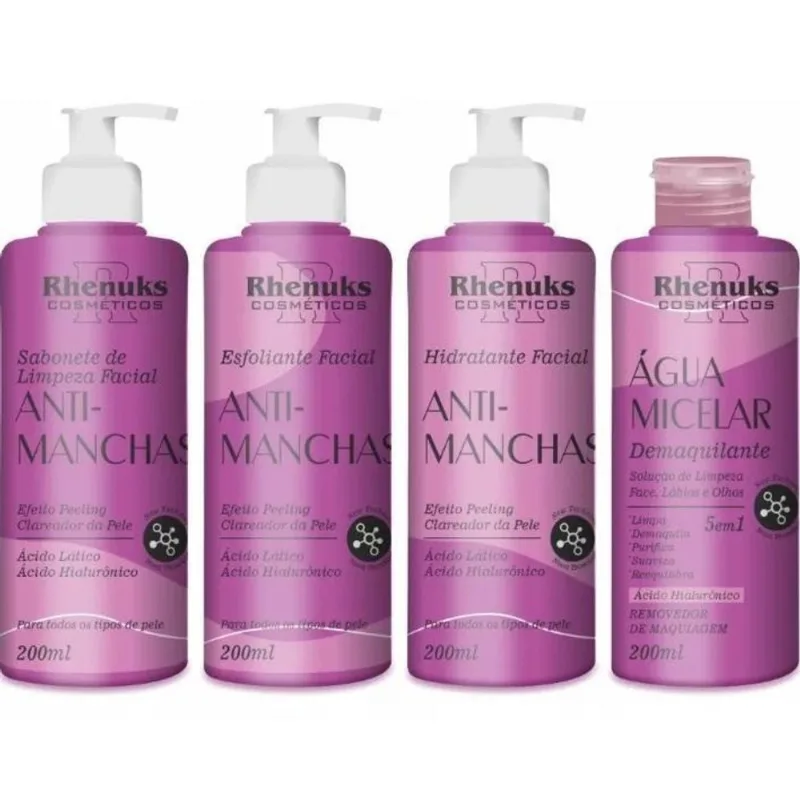 Kit Facil Skin Care 4X1 Anti Manchas Uso Diário Rhenuks