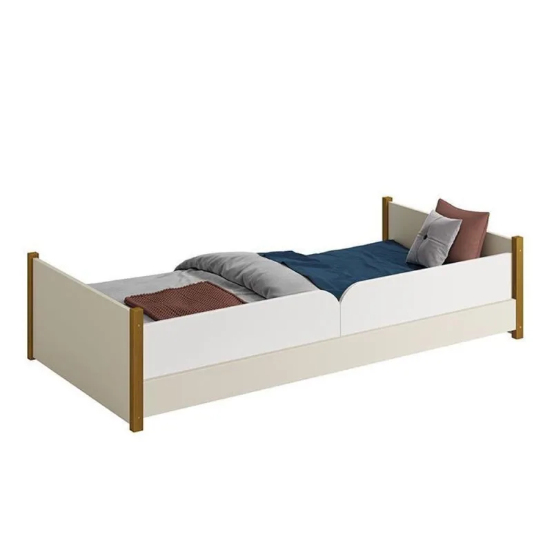 Cama Evolutiva Ravi com Pés Amadeirado MDF Colchão D33 Reller Móveis - OUTRAS - Agro