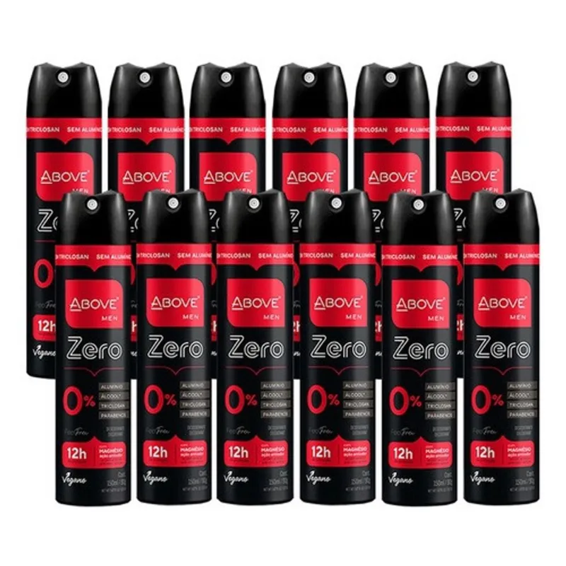 12 Desodorante Above Feel Free Masculino 12h Proteção 150ml