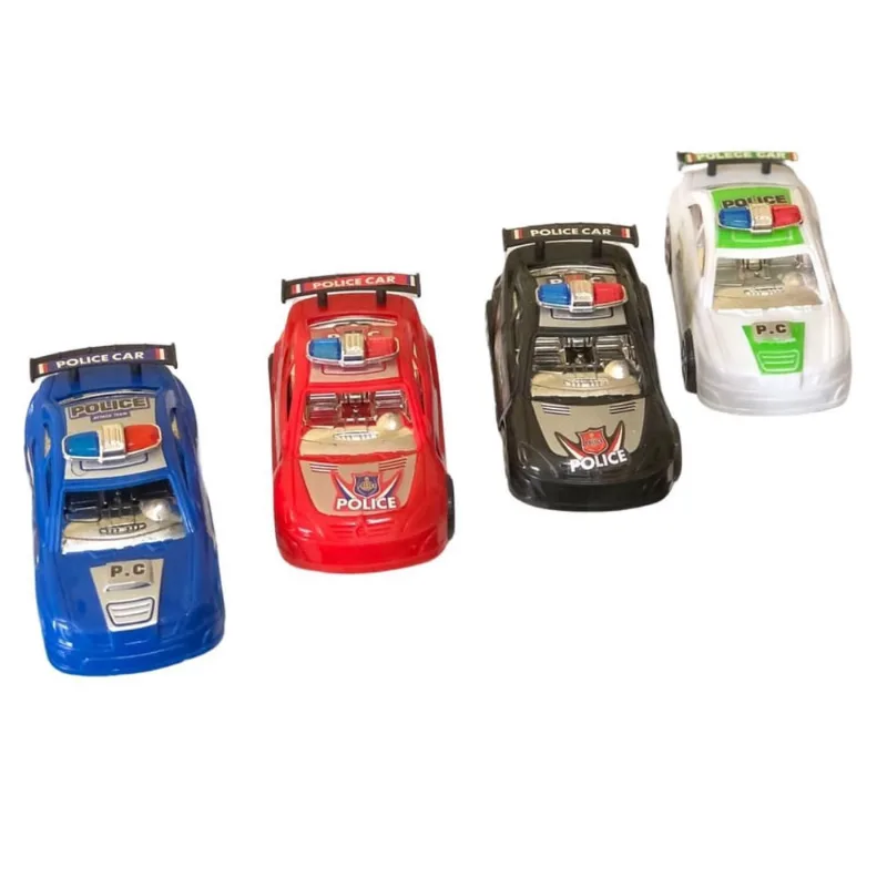 Kit Brinquedo Com 4 Carros De Polícia Plástico Infantil