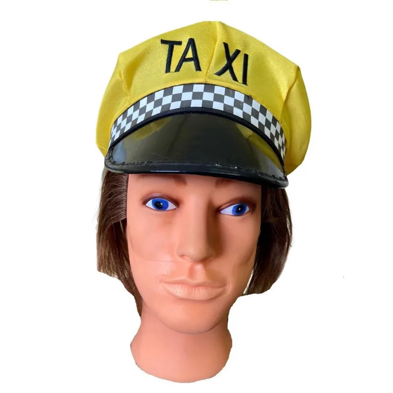 Quepe Chapéu Boina Amarelo Táxi Taxista Carnaval Fantasia