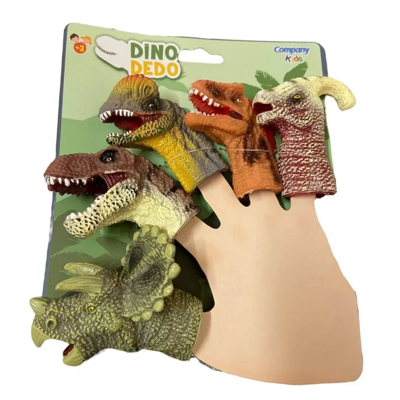 Kit 5 Fantoches Dinossauro De Dedo Dedoche Brinquedo
