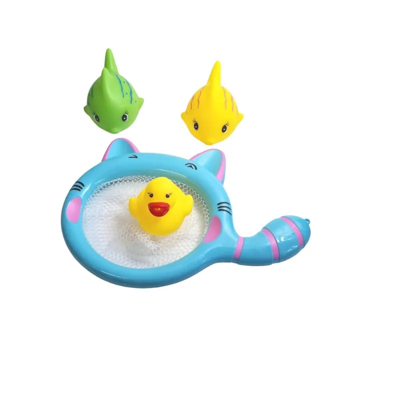 Brinquedo De Banho infantil Rede Pescaria Baby 3 Bichinhos