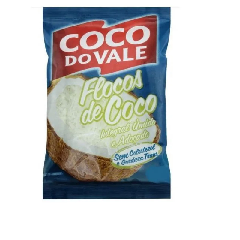 Flocos De Coco Integral Umido E Adoçado Coco Do Vale 1 Kilo