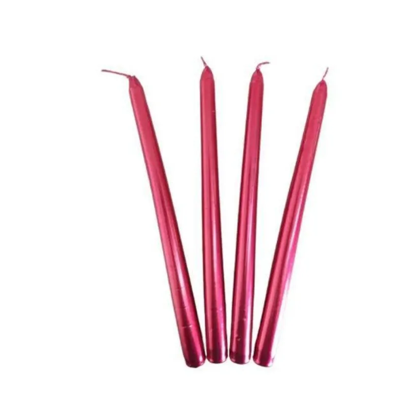 Conjunto 8 Velas Vermelhas 24cm Christmas Natal Decoração