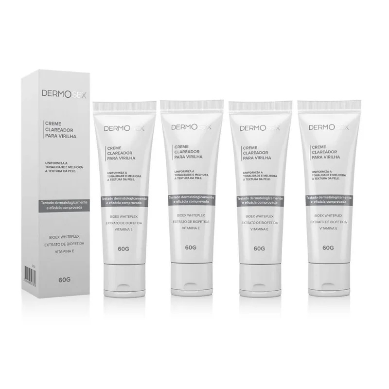 Kit 4 Creme Clareador Intimo Para Virilha E Axila Dermosex