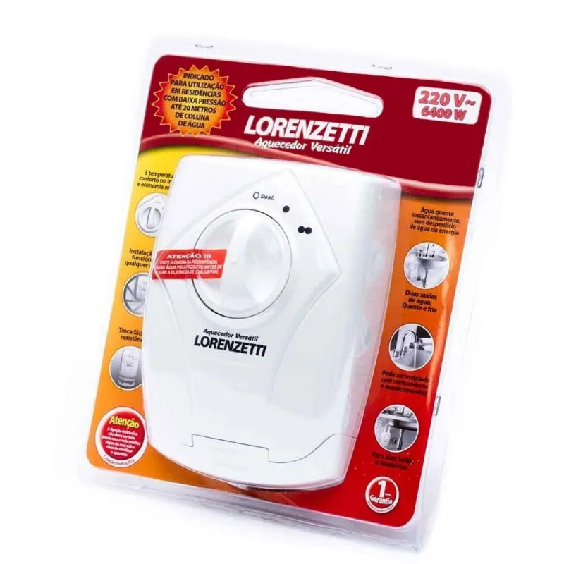 Aquecedor Elétrico De Água Versátil Lorenzetti 5500w 220v