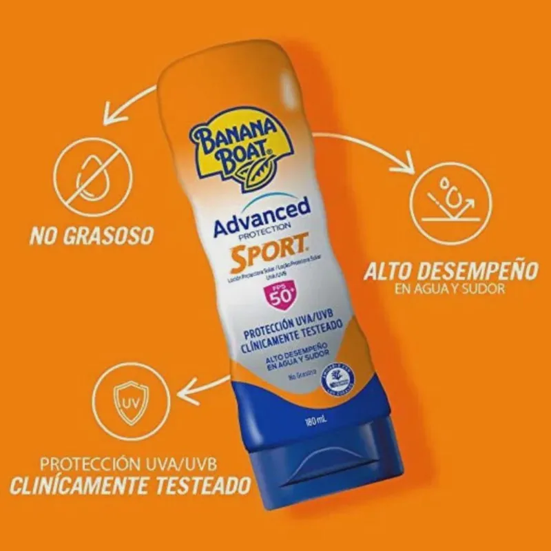 Protetor Solar Banana Boat Sport Fps50 Resistente a Água 180