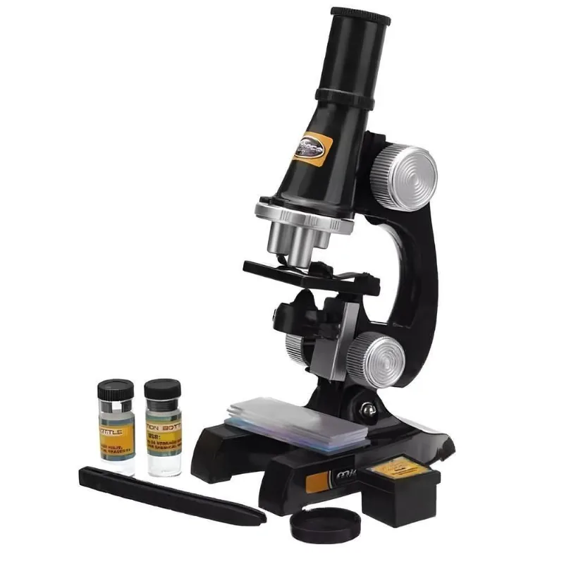 Microscópio Infantil Homyl C2119 Educativo De Mesa Com Led E Ampliação 100x 200x 450x Para Crianças