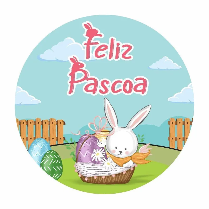 Painel Abre Fácil Páscoa Em Tecido 1,50 X 1,50M