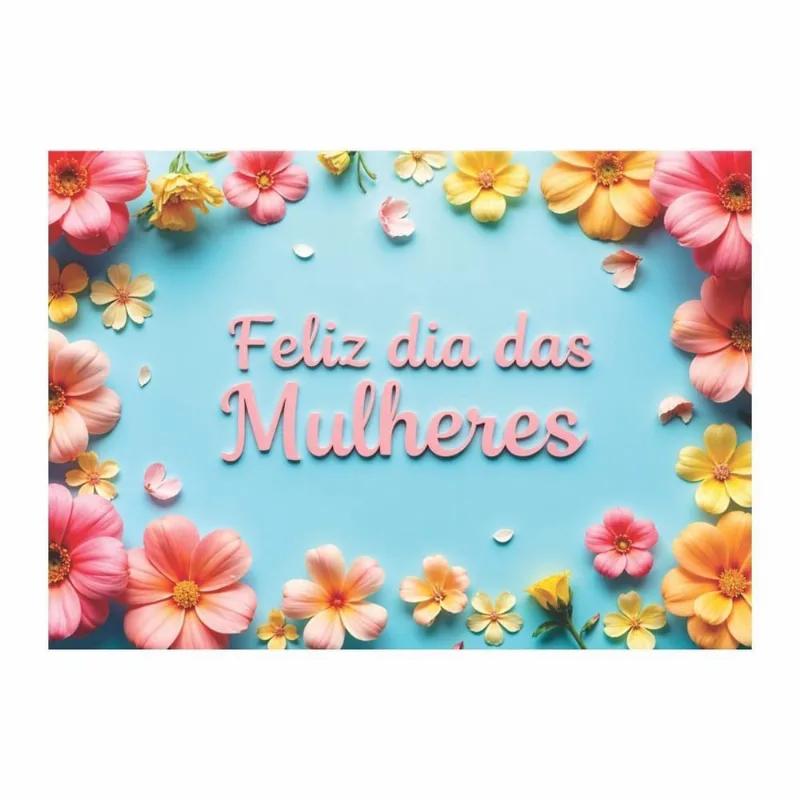 Fundo Fotográfico Dia Das Mulheres Tecido 2,20M X 1,50M