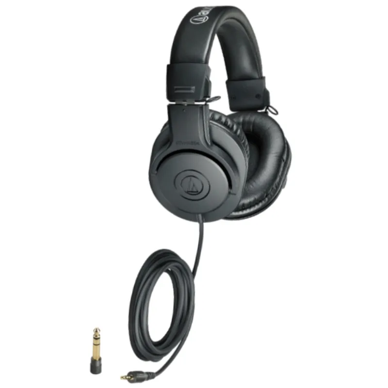 Fone de Ouvido Marca Audio Technica Preto com fio ATH-M20x
