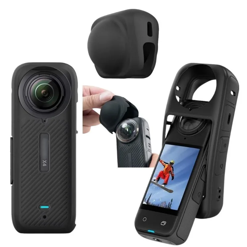 Capa Para Câmera De Ação Insta 360 X4 + Protetor Lente