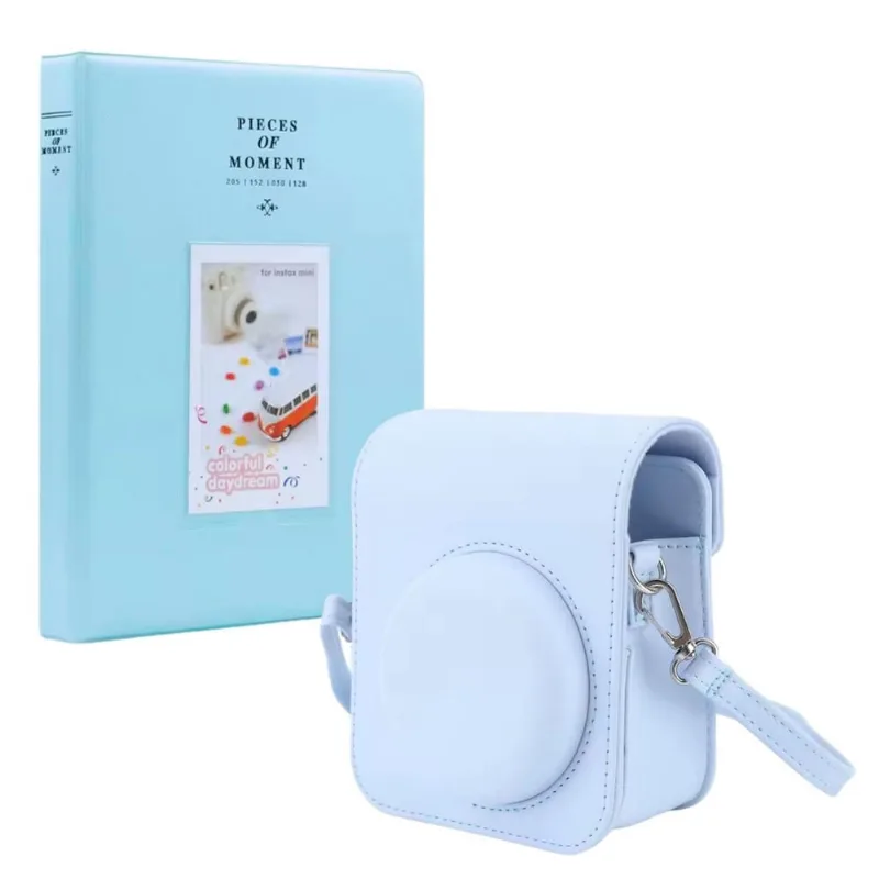Capinha Protetora Com Alça Para Câmera Instax Mini 12 + Álbum