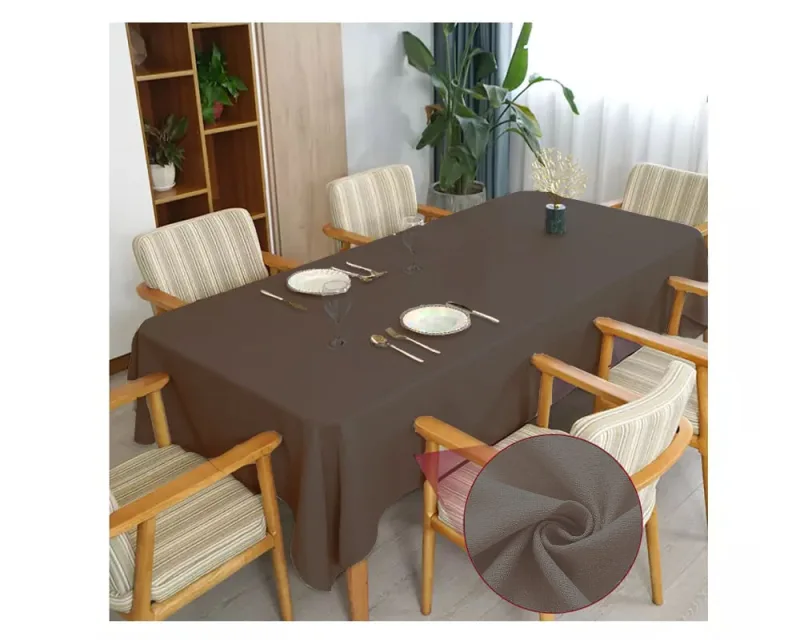 Toalha de mesa 10 Lugares Retangular Rústico 3,00m Tabaco - Home Fernandes - Cama, Mesa E Banho