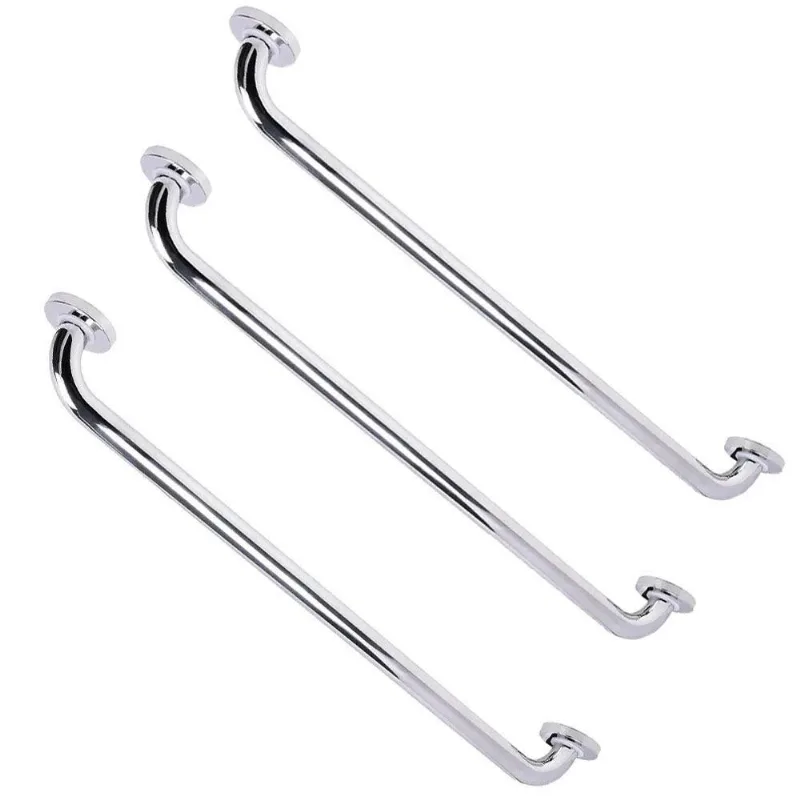 Alça Apoio 70 Cm Barra Inox Kit 3 Uni Suporte Acessibilidade Gestante Idoso Criança Deficiente