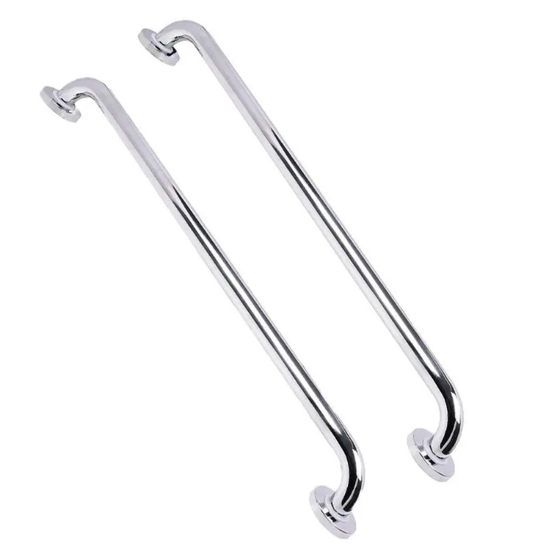 Alça Barra De Apoio Kit 5 Uni Inox Suporte Gestante Deficiente Acessibilidade Inox 70cm Banheiro Res