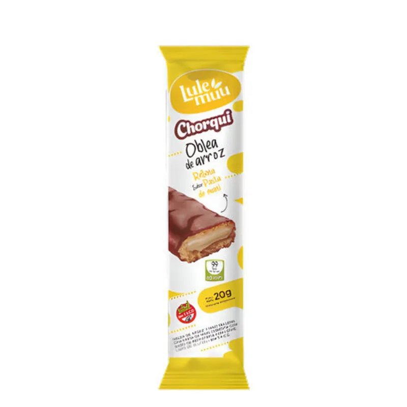 Barra de Arroz Lulemuu Amendoim c/ Cobertura de Cacau 20g