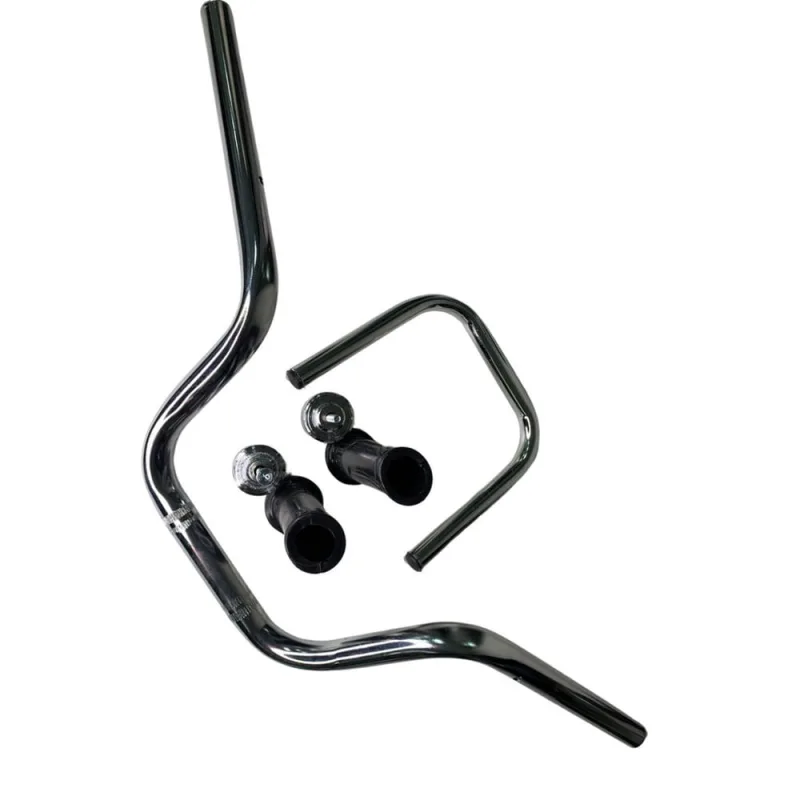 Kit Guidão Moto Cg Cargo 160 Cromado Manopla + Pesinho + Barra Motocicletas - Não Disponível - Automotivo