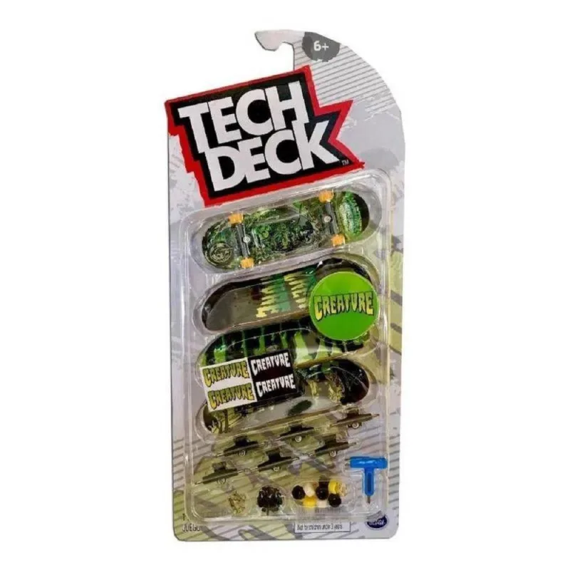 Kit Skate Dedo Com 4 Shapes Finger Board Creature Techdeck