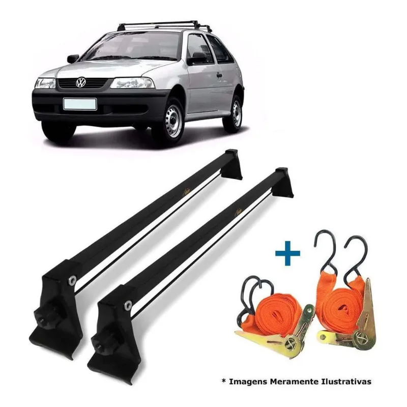Rack Teto Bagageiro + 2 Cintas Gol 2 Portas Bola G2 G3 G4