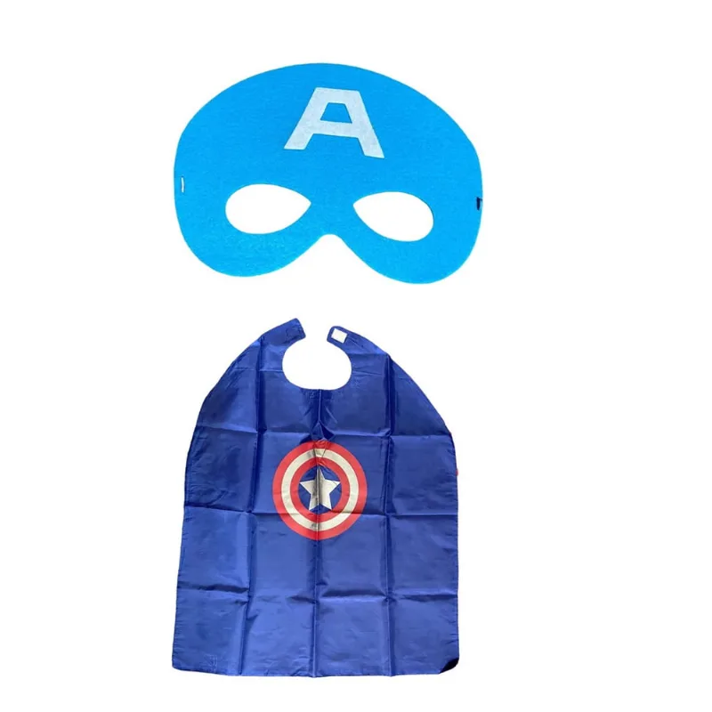 Kit Fantasia Infantil Capa e Máscara Menino capitão festas