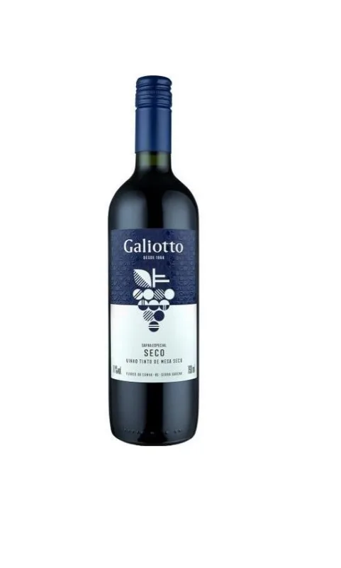 Vinho Galiotto Tinto Seco De Mesa 750ml- Kit 2un - Galiotto