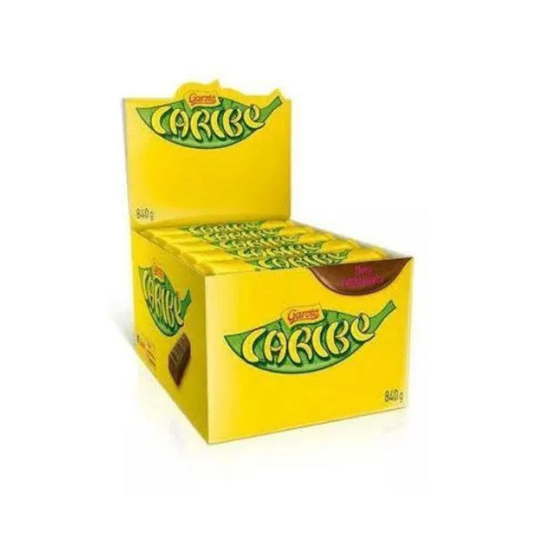 2 Display Chocolate Caribe Garoto C/30 Unidades De 28G Cada