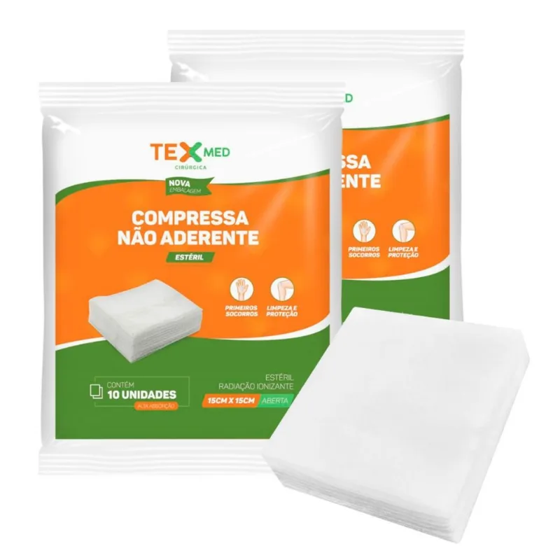 Compressa Não Aderente Estéril Texmed 15x15cm 1200 Un.
