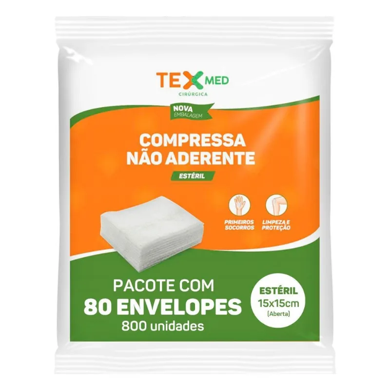Compressa Não Aderente Texmed 15x15cm 800 Unid.