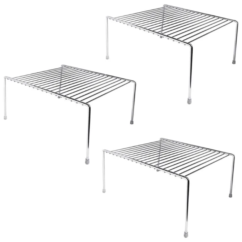 Kit 3 Organizadores Médios Armário Prateleira Aramado 30cm