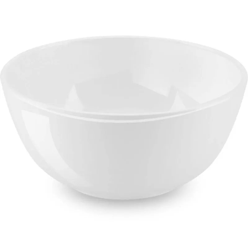 6 Saladeiras Prato de Salada Pote Redondo Melamina Branca 2,2L
