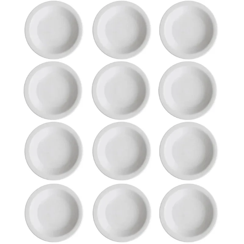 Conjunto 12 Pratos Fundos de Porcelana 21,5cm Classe Única Iguaçu Germer Branco