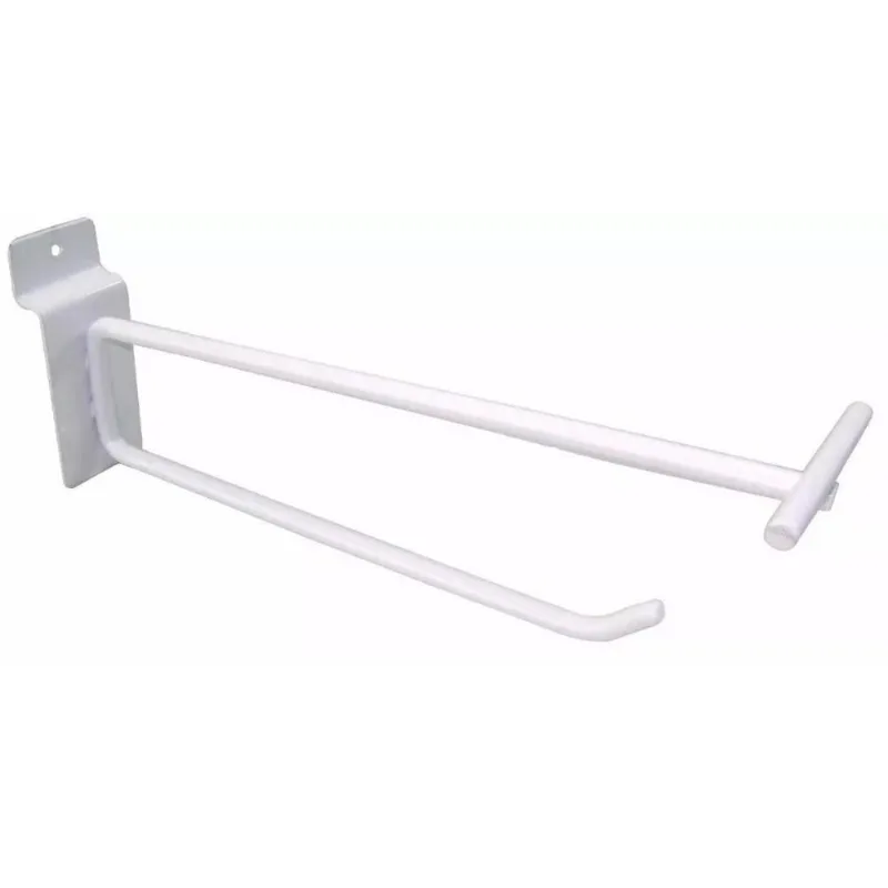 Gancho Cabide Expositor Painel Canaletado 25cm Branco