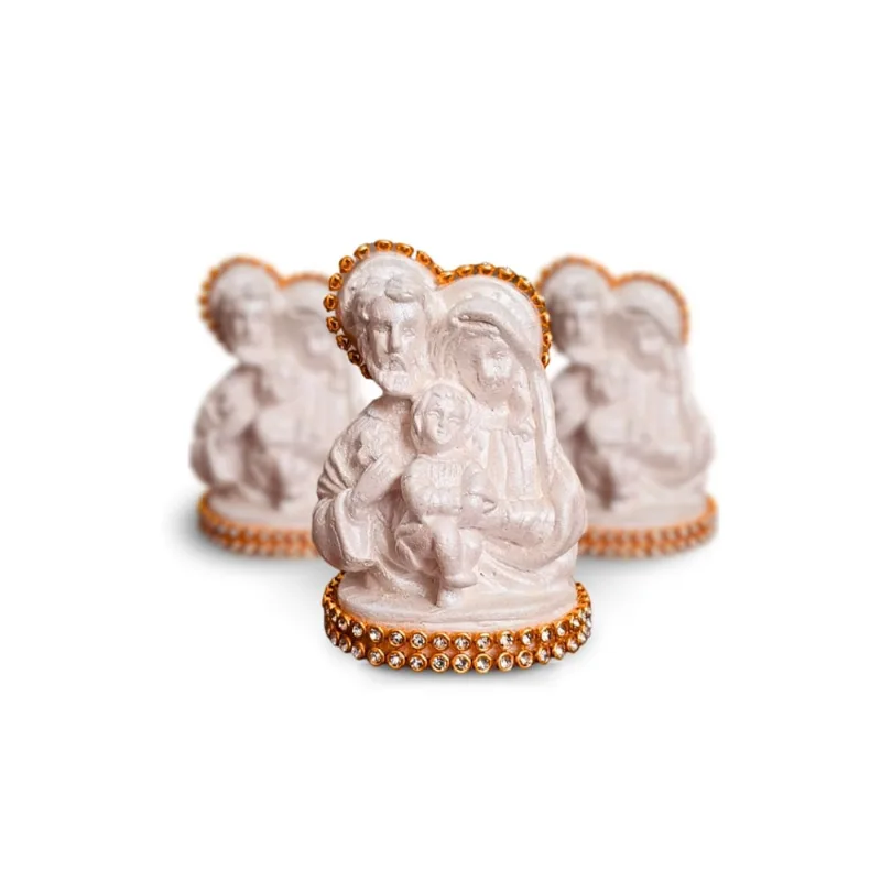 Kit 30 Mini Sagrada Família Pérolas 7cm Atacado Revenda