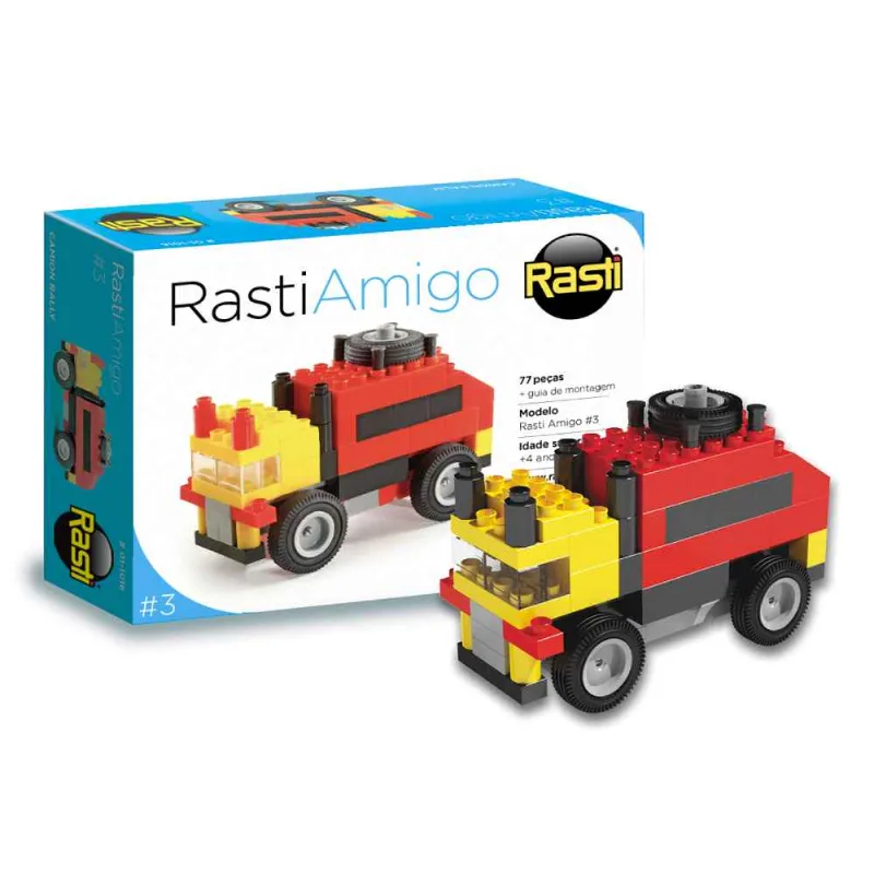 Blocos de montar - Caminhão de Rally Rasti Amigo - 77 peças - Rasti