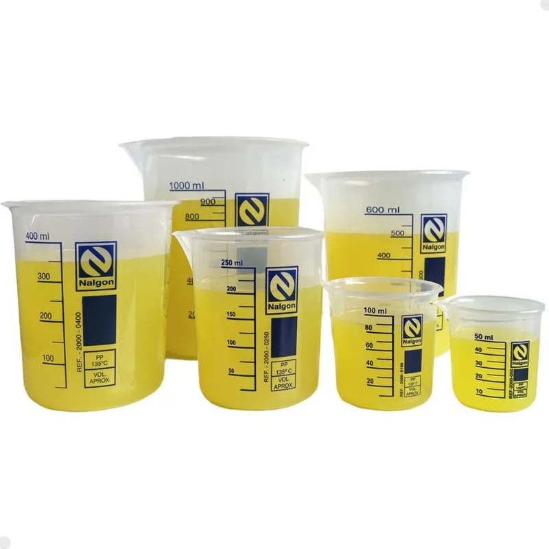 Kit 6 Béquer Plástico 50-100-250-400-600-1000 Ml