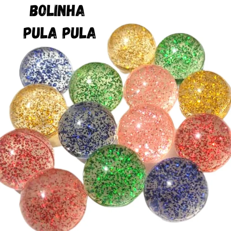 Glitter Bolinha Pula Pula 27 Mm