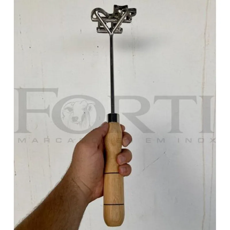 Marcador De Gado Em Aço Inox - Personalizado - 50 Cm