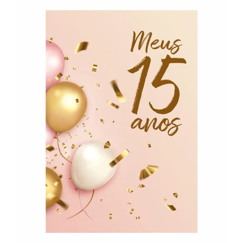 Painel Festa Meus 15 Anos Lateral Para Casadinho 1,50 X 2,20